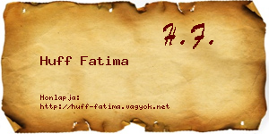 Huff Fatima névjegykártya